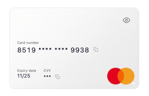 Secure card widget